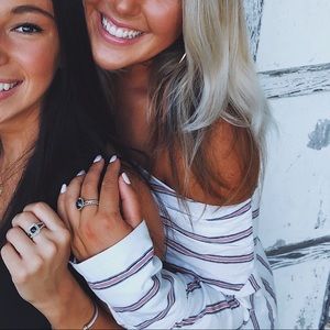 Off the Shoulder Striped Top